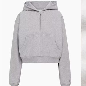 Boxy relaxed zip up hoodie
